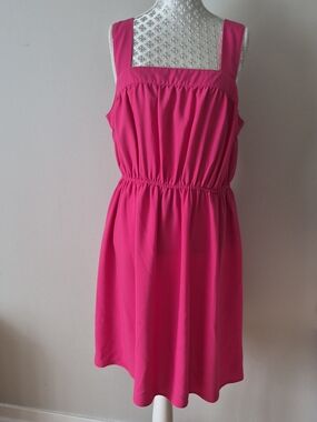 Papaya Hot Pink Sleeveless Dress